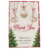 Santa Baby Christmas Baby Shower  Medium Cadeauzakje (Voorkant)