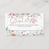 Santa Baby Christmas Baby shower Neutral Luier Informatiekaartje (Voorkant)