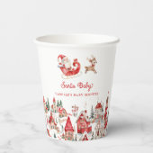 Santa Baby Christmas Baby shower Papieren beker (Achterkant)