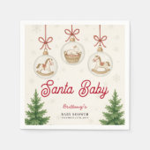 Santa Baby Christmas Baby Shower  Servet (Voorkant)