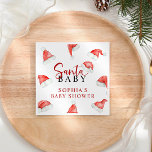 Santa Baby Christmas Baby shower servetten<br><div class="desc">Voeg een feestelijke touch aan uw baby shower met deze schattige Santa Baby Christmas Baby shower servetten. Met een charmant ontwerp met een schattige kerstmuts en elementen met een vakantiethema, zijn deze servetten perfect om de aanstaande komst van je kleintje tijdens de kerstperiode te vieren. Of je nu traktaties serveert...</div>