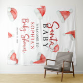 Santa Baby Christmas Baby shower Tapestry Wandkleed (In Situ (horizontaal))