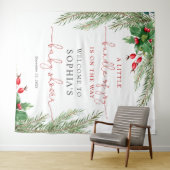 Santa Baby Christmas Baby shower Tapestry Wandkleed (In Situ (horizontaal))