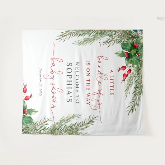 Santa Baby Christmas Baby shower Tapestry Wandkleed (Voorkant (horizontaal))