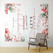 Santa Baby Christmas Baby shower Tapestry Wandkleed (In Situ (horizontaal))