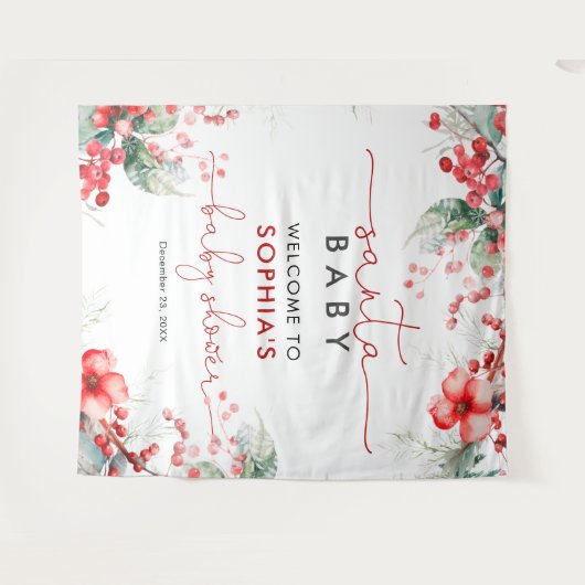 Santa Baby Christmas Baby shower Tapestry Wandkleed (Voorkant (horizontaal))