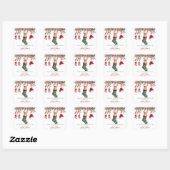 Santa Baby Christmas Baby Shower Vierkante Sticker (Vel)