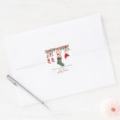 Santa Baby Christmas Baby Shower Vierkante Sticker (Envelop)