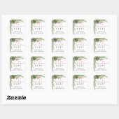 Santa Baby Christmas Baby Shower  Vierkante Sticker (Vel)