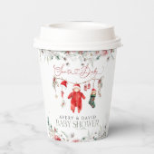 Santa Baby Christmas Baby shower Welkom Papieren Bekers (Achterkant)