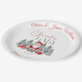 Santa Baby Christmas Baby shower Welkom Papieren Bordje (Gekanteld)