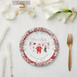 Santa Baby Christmas Baby shower Welkom Papieren Bordje<br><div class="desc">Santa Baby Christmas Baby shower genderneutraal</div>