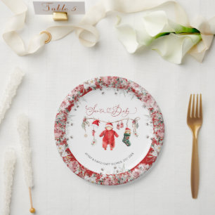 Santa Baby Christmas Baby shower Welkom Papieren Bordje
