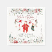 Santa Baby Christmas Baby shower Welkom Servet (Voorkant)