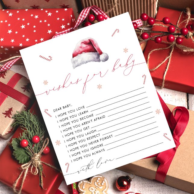 Santa Baby Christmas Baby shower Wensen voor Baby (Creator heeft geüpload)