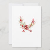 Santa Baby Christmas Bloemen Baby shower Kaart (Achterkant)