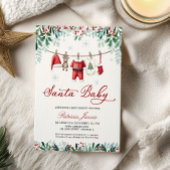 Santa Baby Christmas Boy Baby Shower Kaart