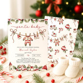 Santa Baby Christmas Clothesline Baby shower Kaart