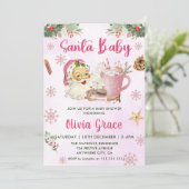 Santa Baby Christmas Cookie Baby shower Kaart (Staand voorkant)