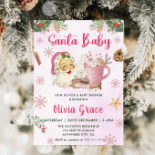 Santa Baby Christmas Cookie Baby shower Kaart