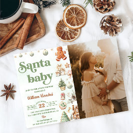 Santa Baby Christmas Cookies Baby shower Foto Kaart