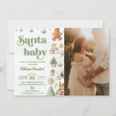 Santa Baby Christmas Cookies Baby shower Foto Kaart (Voorkant)