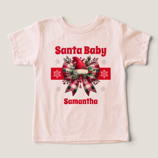 Santa Baby Christmas Coquette Bow (Design voorkant)