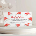 Santa Baby Christmas Display Baby shower Informatiekaartje<br><div class="desc">Verbeter uw vakantie baby shower met onze Santa Baby Christmas Display Baby shower Enclosure Kaart. Met een prachtig Santa Baby-ontwerp is deze behuizingskaart ideaal voor het aanvragen van gasten om onverpakte geschenken mee te nemen voor een feestelijke vertoning. Het charmante vakantiethema van de kaart voegt een vleugje seizoensmagie toe aan...</div>