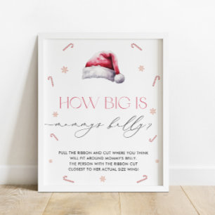 Santa Baby Christmas Hoe groot is mama's buikspel Poster