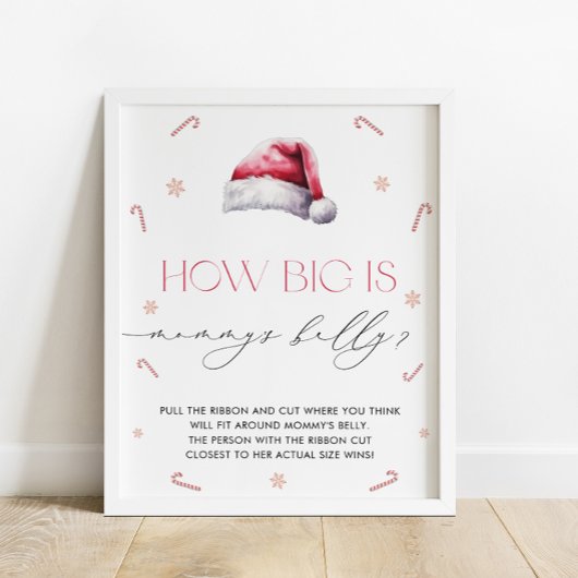 Santa Baby Christmas Hoe groot is mama's buikspel Poster