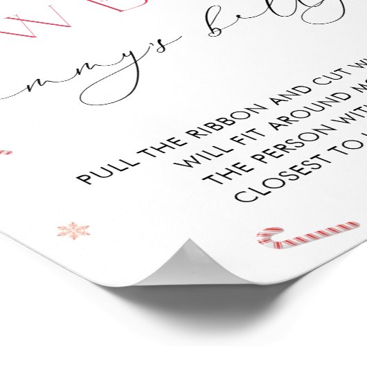 Santa Baby Christmas Hoe groot is mama's buikspel Poster (Hoek)