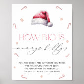 Santa Baby Christmas Hoe groot is mama's buikspel Poster (Voorkant)