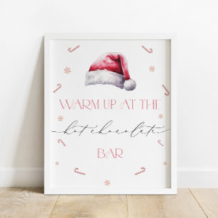 Santa Baby Christmas Hot Chocolate Bar Baby shower Poster