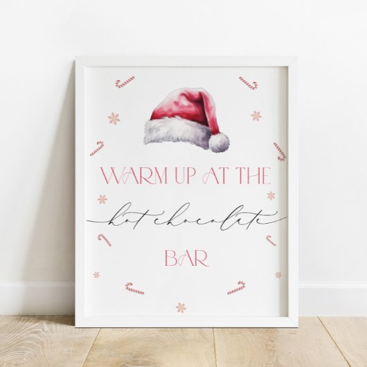 Santa Baby Christmas Hot Chocolate Bar Baby shower Poster