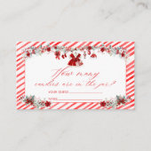 Santa Baby Christmas How Many Candies Informatiekaartje (Voorkant)