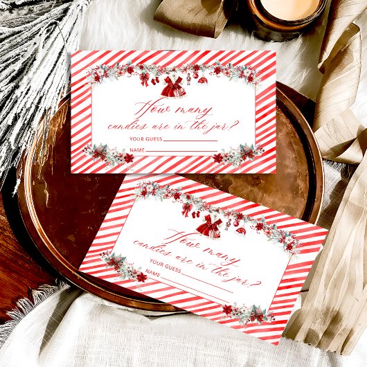 Santa Baby Christmas How Many Candies Informatiekaartje