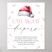 Santa Baby Christmas Late Night Luiers Poster (Voorkant)