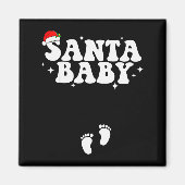 Santa Baby Christmas Pregnancy Announcement Pregna Magneet (Voorkant)