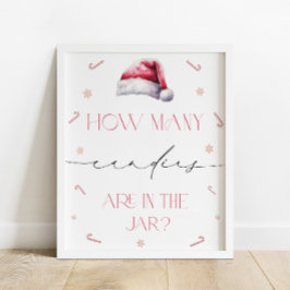 Santa Baby Christmas raden hoeveel Snoepjes Poster