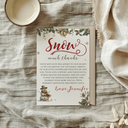 Santa Baby Christmas Snow Veel Bedankt Baby shower