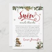 Santa Baby Christmas Snow Veel Bedankt Baby shower (Voorkant)