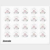 Santa Baby Christmas Theme Baby Shower  Ronde Sticker (Vel)