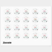 Santa Baby Christmas Theme Baby Shower Ronde Sticker (Vel)