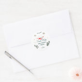Santa Baby Christmas Theme Baby Shower Ronde Sticker (Envelop)