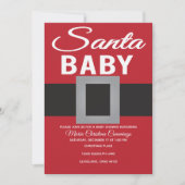 Santa Baby Christmas Time Baby Shower Kaart (Voorkant)