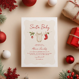 Santa Baby Christmas Winter Baby Shower Kaart