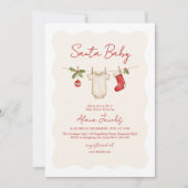 Santa Baby Christmas Winter Baby Shower Kaart (Voorkant)