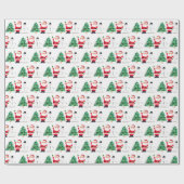 Santa Baby Christmas Winter Rode Baby shower Cadeaupapier (Vlak)