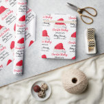 Santa Baby Christmas Winter Rode Baby shower Cadeaupapier<br><div class="desc">Gepersonaliseerde Santa Baby,  baby shower,  rood,  kerst,  Kerstmis,  Winter inpakpapier.</div>