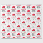 Santa Baby Christmas Winter Rode Baby shower Cadeaupapier (Vlak)